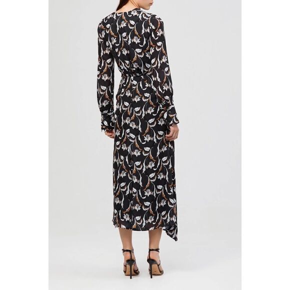 Acler garber floral midi flare dress size US2 - Picture 4 of 13